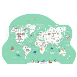 Mapa sveta 3 stiker